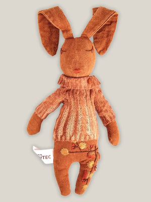 Игрушка мягкая ЗАЙЧИК ЛИСТИК РУЧНАЯ РАБОТА