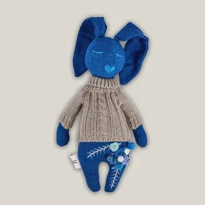 Игрушка мягкая ЗАЙКА НЕЗАБУДКА РУЧНАЯ РАБОТА 31