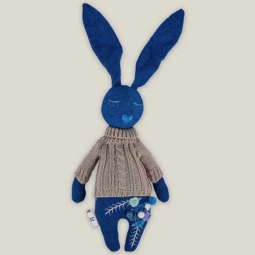 Игрушка мягкая ЗАЙКА НЕЗАБУДКА РУЧНАЯ РАБОТА 31