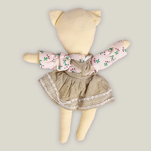 Игрушка мягкая КОШЕЧКА РОМАШКА РУЧНАЯ РАБОТА